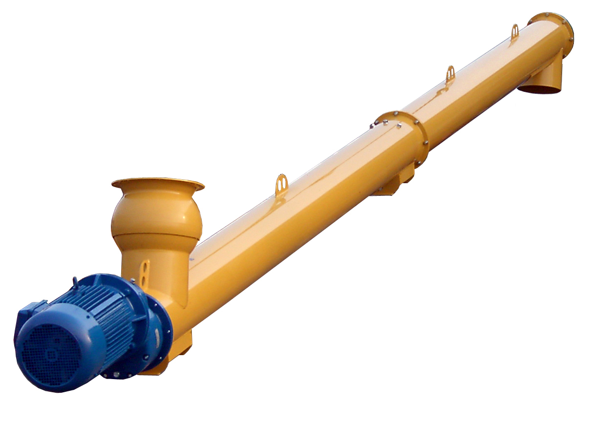 Transportador helicoidal tubular para cemento en planta dosificadora