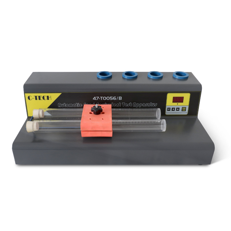 Agitador de equivalente de arena - vista frontal con probetas