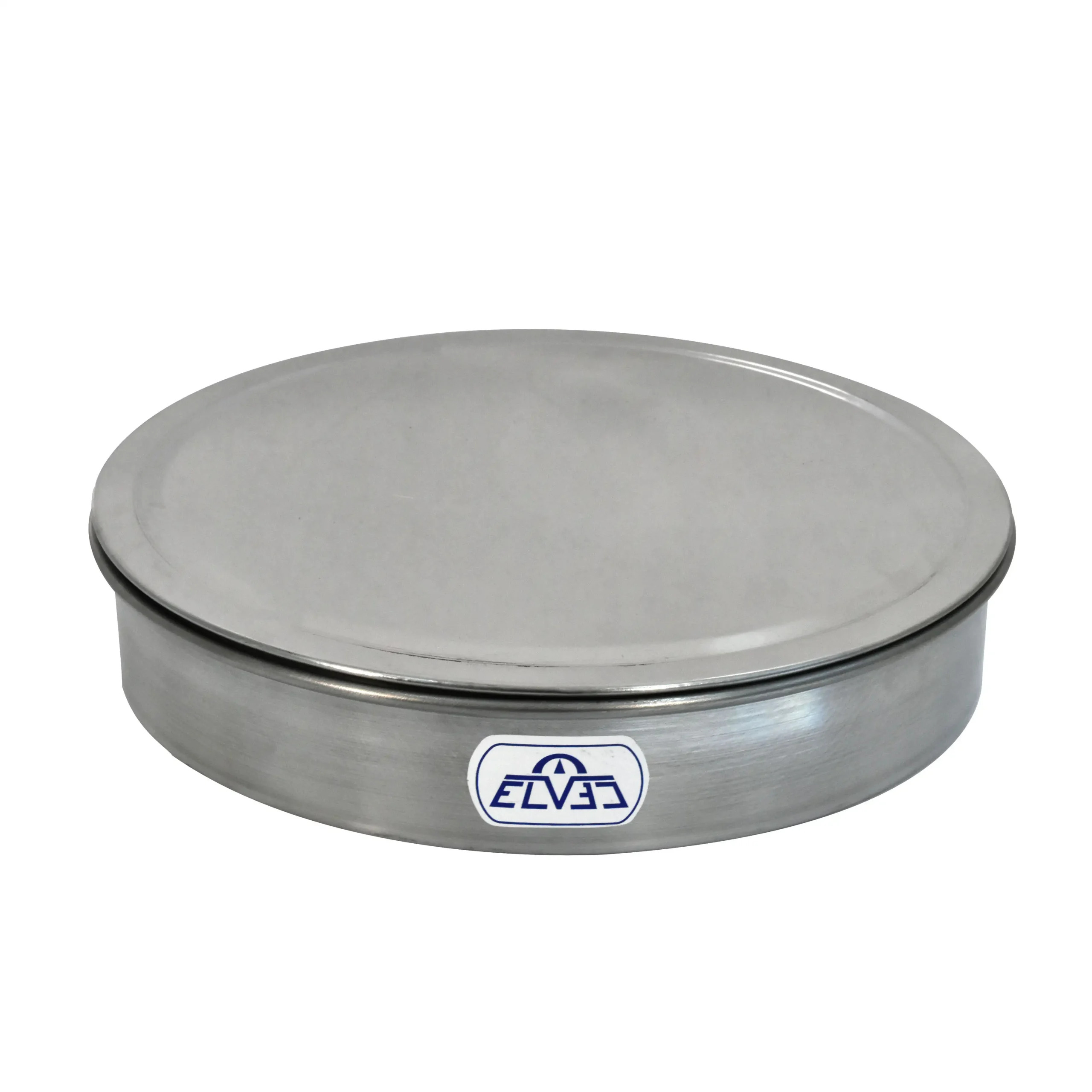 Charola de Fondo de Acero Inoxidable para Tamiz de 8"