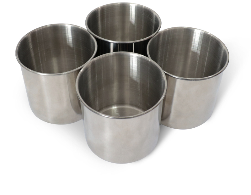 Contenedores de especimenes en acero inoxidable