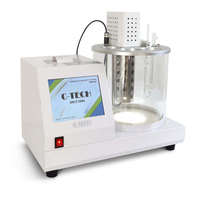 Panel de control y pantalla tactil del viscosimetro cinematico