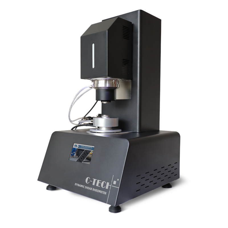 Software y pantalla del reometro de corte dinamico en operacion