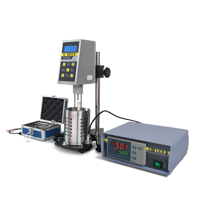 Display LCD y controles del viscosimetro rotacional