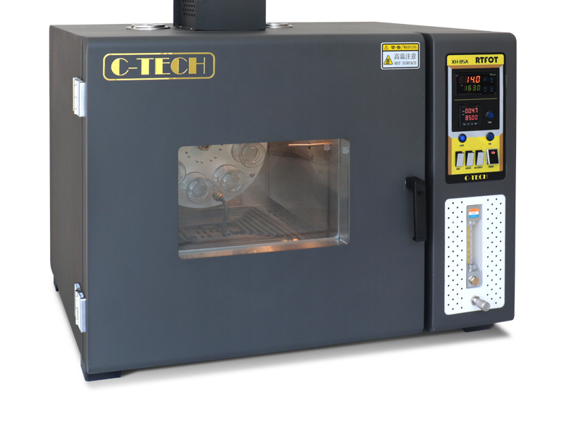 Vista angular del horno RTFOT con puerta abierta