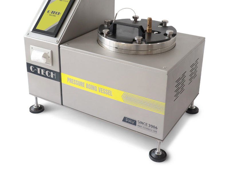 Vista lateral de la vasija PAV mostrando la camara de presion