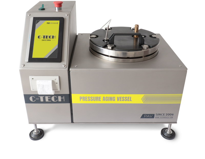 Pantalla de 7 pulgadas de la vasija PAV con parametros de ensayo