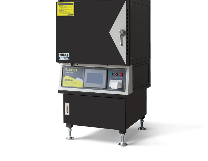 Pantalla de control del horno de ignicion con peso y temperatura