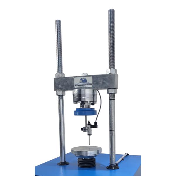 Prensa CBR Marshall Uniaxial 50 kN - Vista con platos de compresión uniaxial