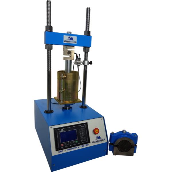 Prensa CBR, Marshall y Uniaxial 50 kN con Celda de Carga y Pantalla LCD