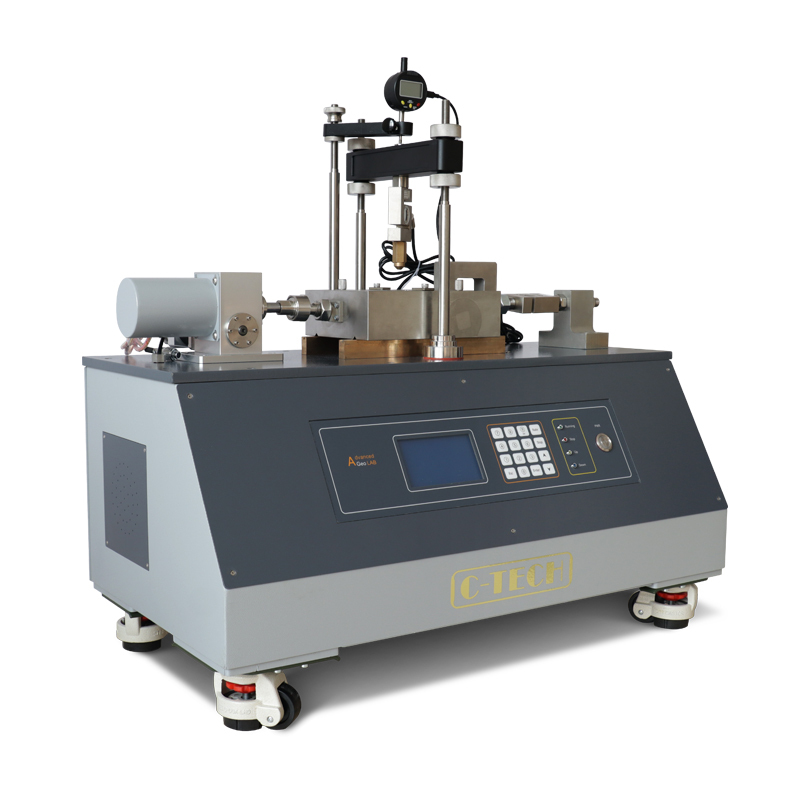 Vista angular del aparato de corte directo