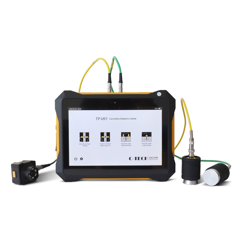 Vista frontal del TP-U91 con pantalla encendida