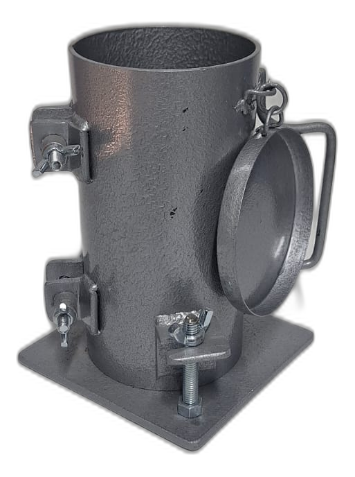 Molde para cilindros de concreto 150 x 300 mm - Vista abierto con tapa removida