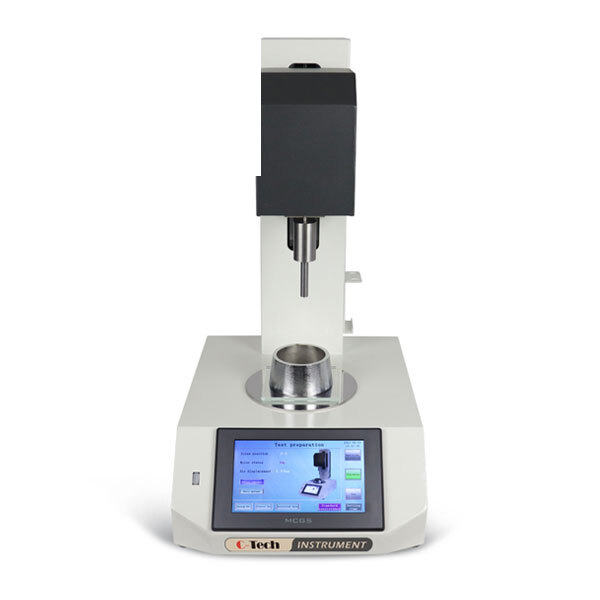 Vista frontal del aparato Vicat