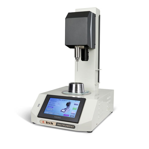 Vista lateral del aparato Vicat