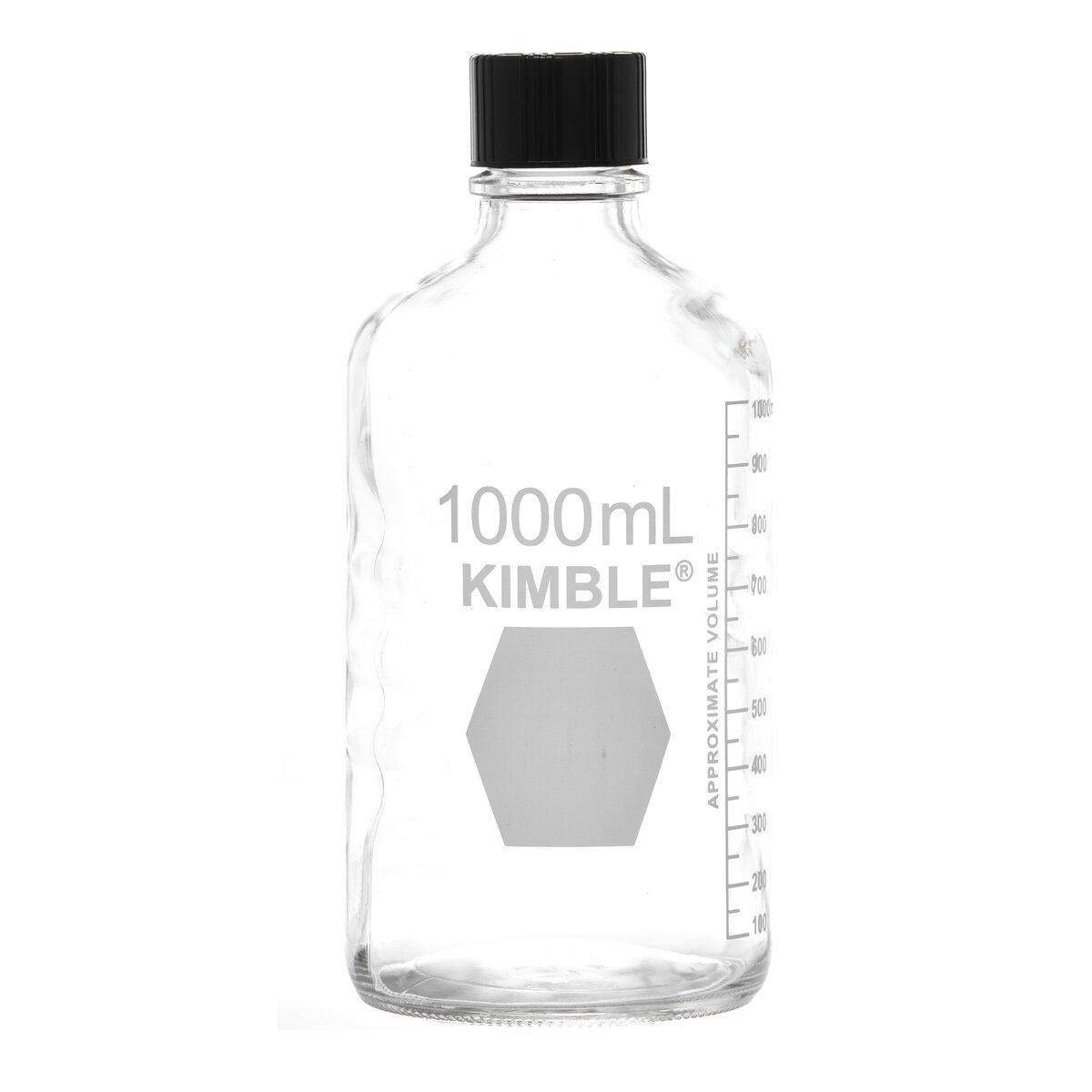 Frasco Graduado de Vidrio 1 L con Tapa de Rosca