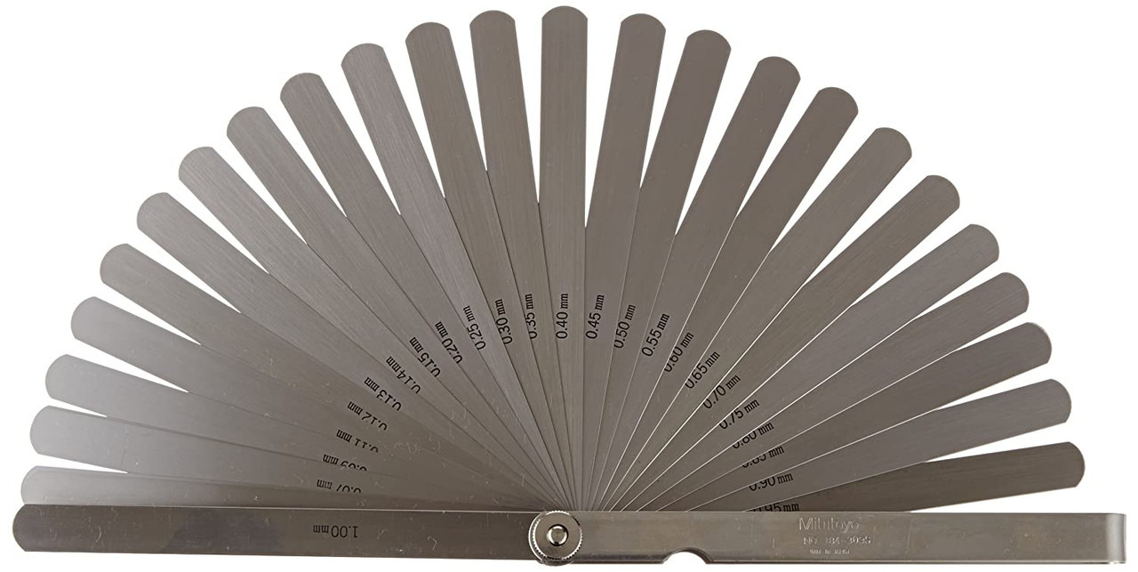 Juego de Lainas de 0.05 a 1.00 mm, 28 Hojas de Acero
