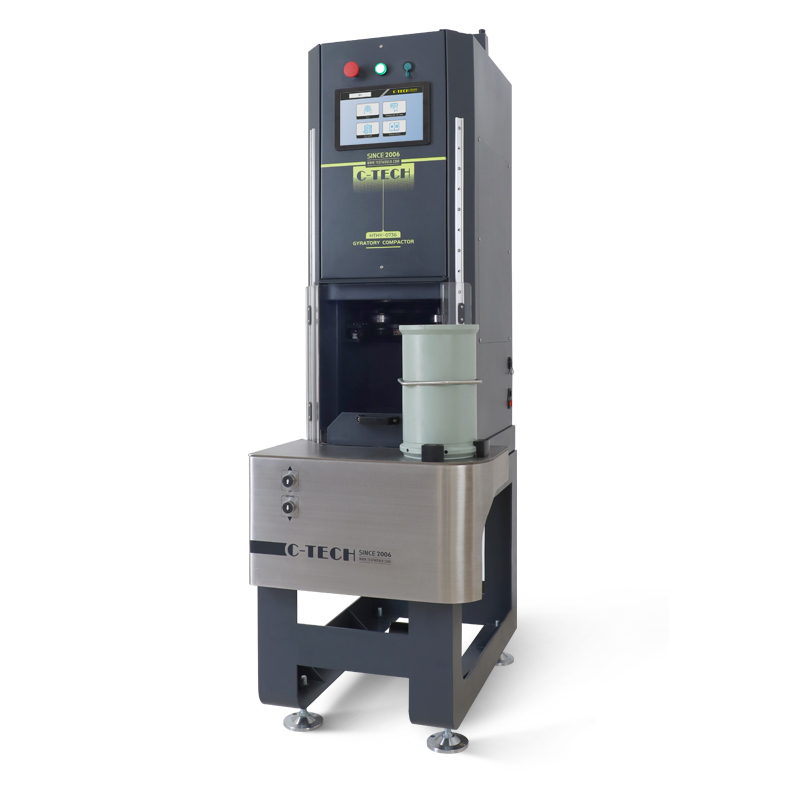 Pantalla tactil de 10 pulgadas del compactador giratorio en operacion