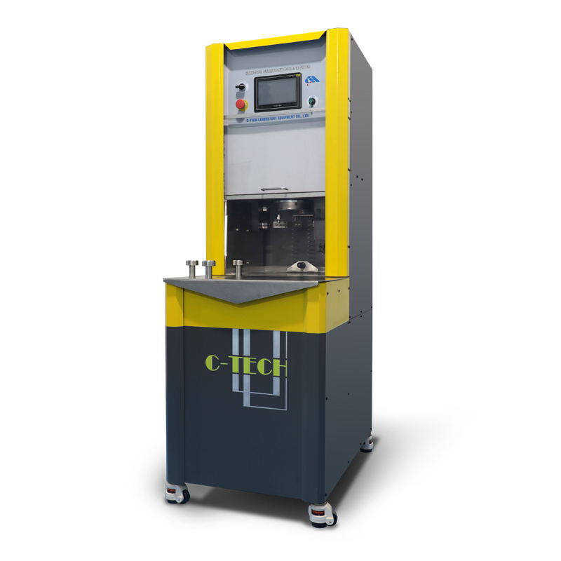 Detalle del molde y cabezal del compactador giratorio neumatico