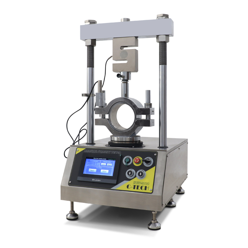 Pantalla tactil de la prensa Marshall con resultados del ensayo