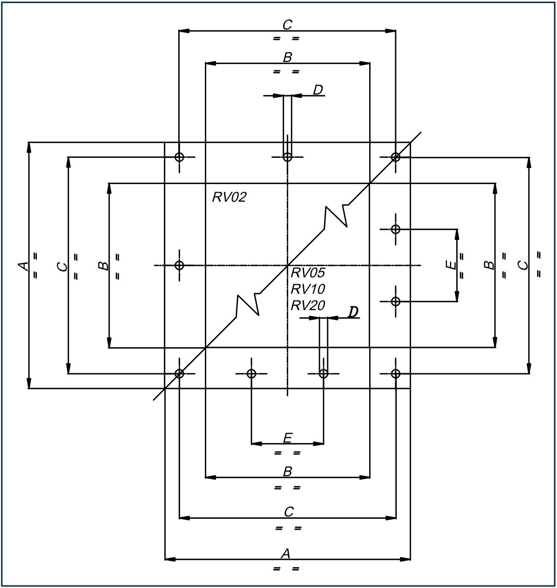 Imagen de Dimensiones bocas de entrada y salida