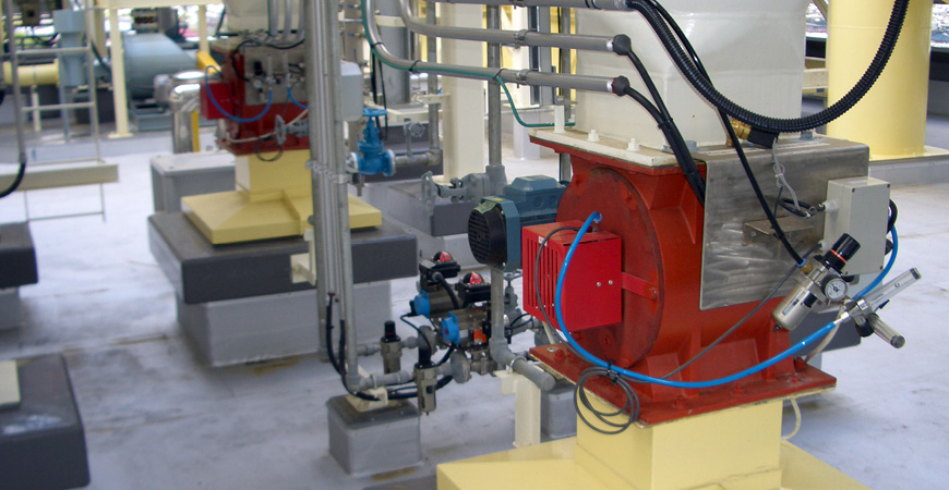 Válvula rotativa 20L de 300 x 300 mm a 30 rpm