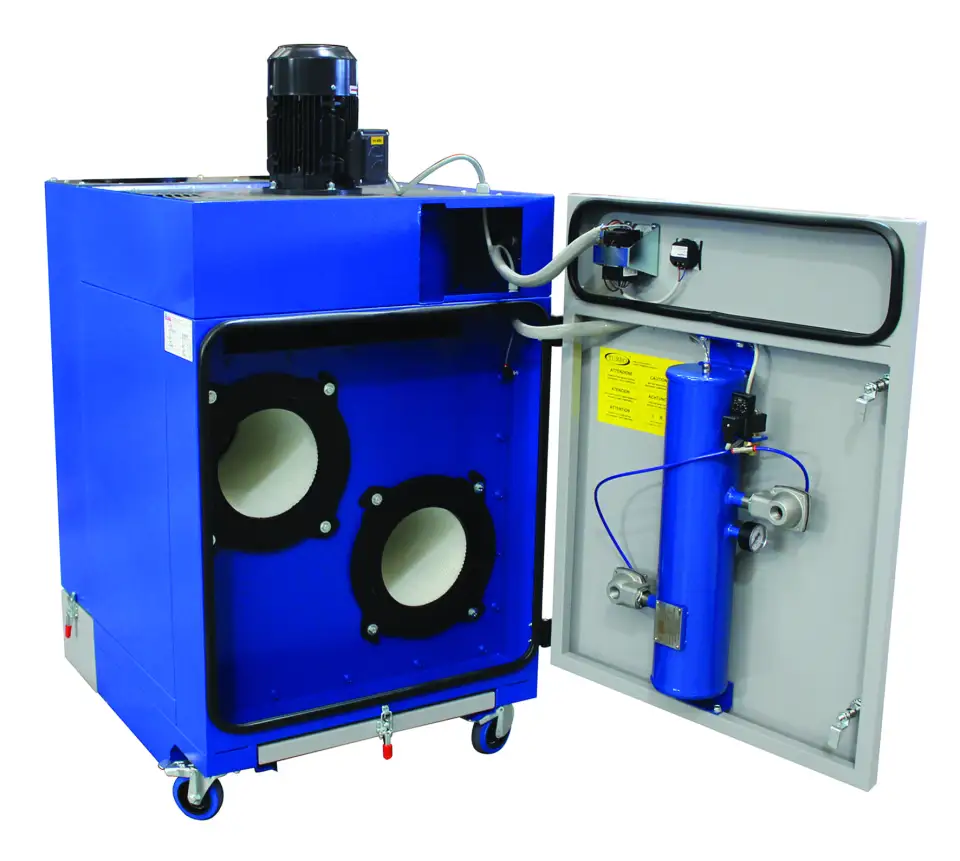 Unidad de filtración móvil para humos de soldadura de 1.5 hp vista 3